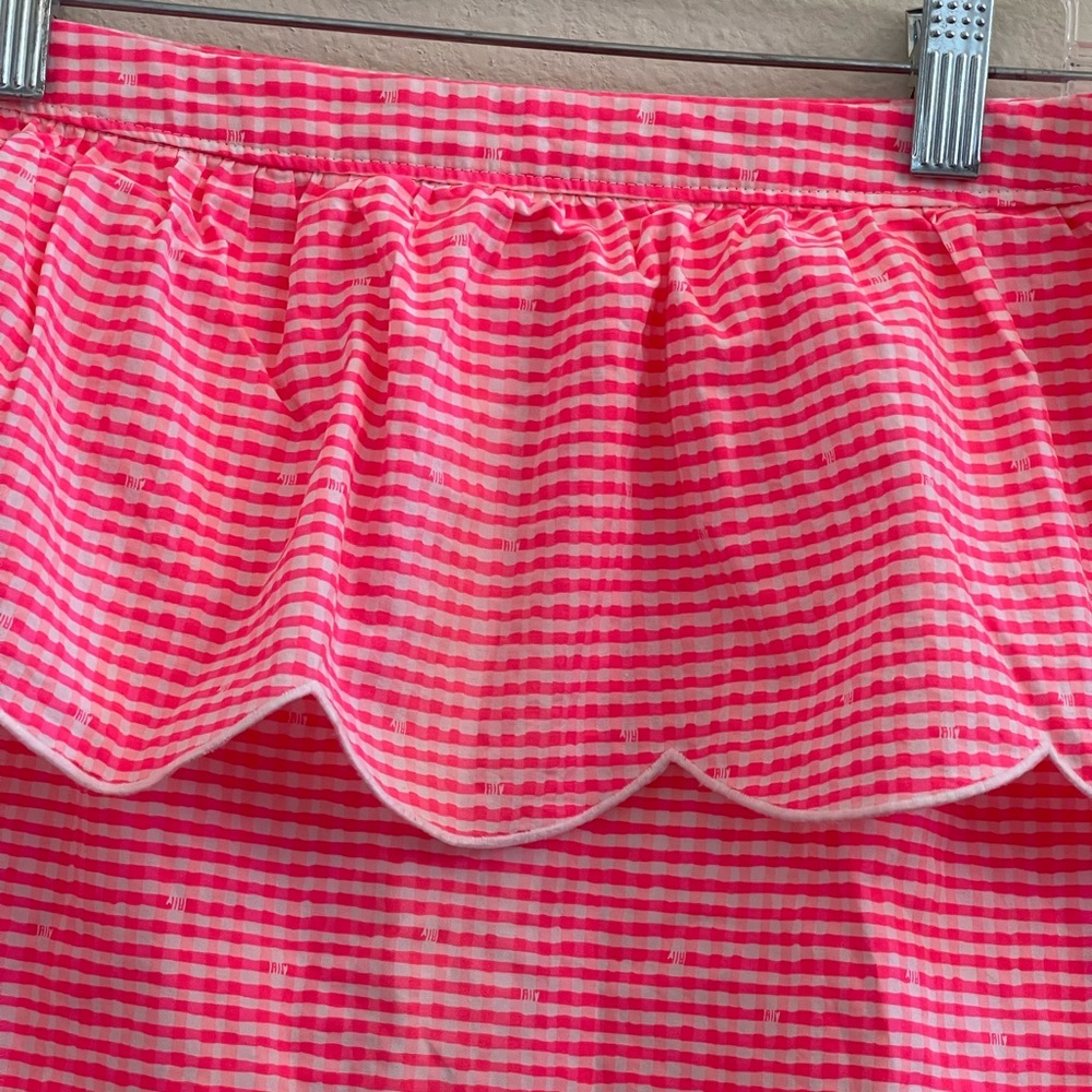 Lilly Pulitzer Thyme Scallop Peplum Skirt in the "Fiesta Pretty Pink" Size 4 - Picture 5 of 8